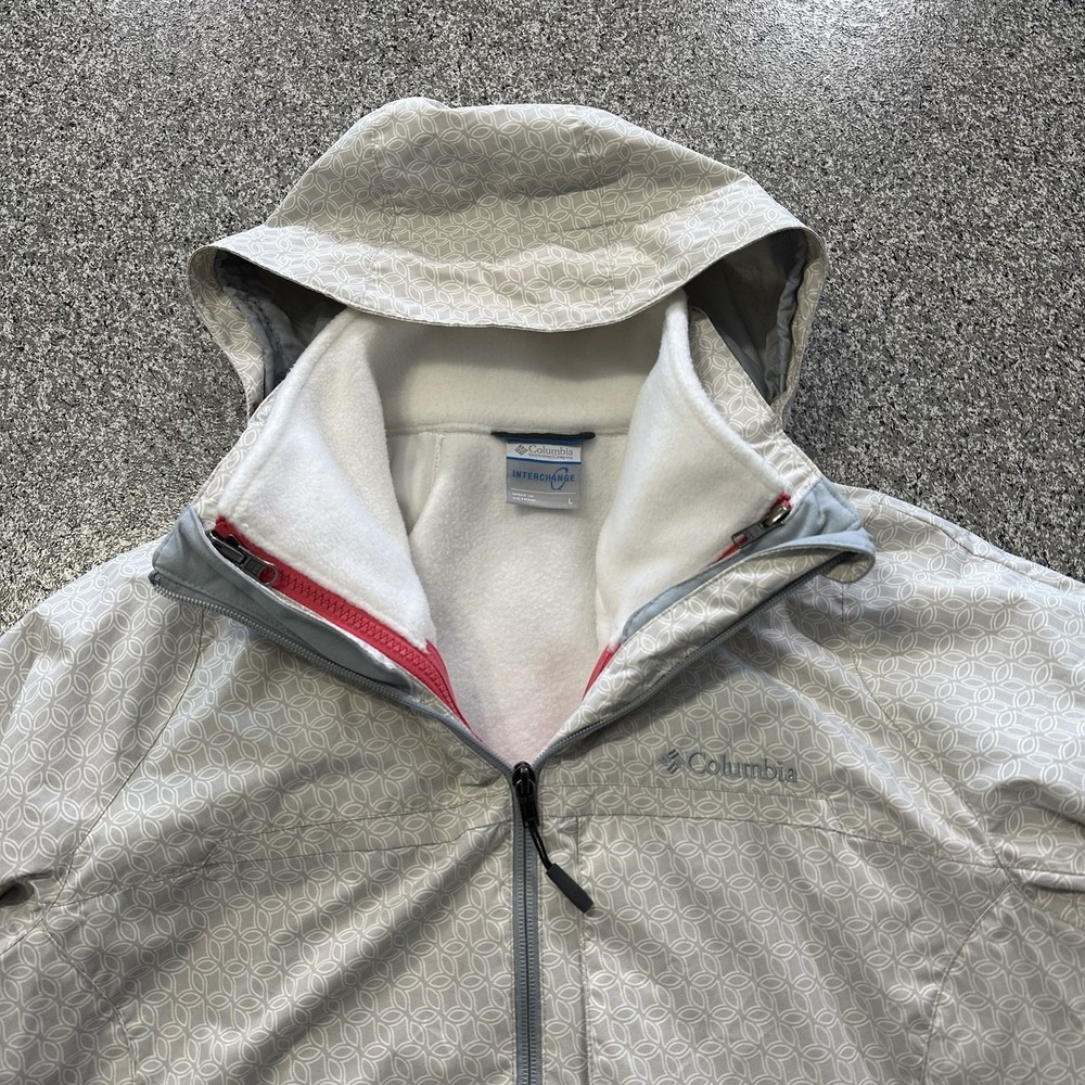 Columbia Jacket Womens L Grey 3 in 1 Interchange Waterproof Fleece Lined - Picture 2 of 14